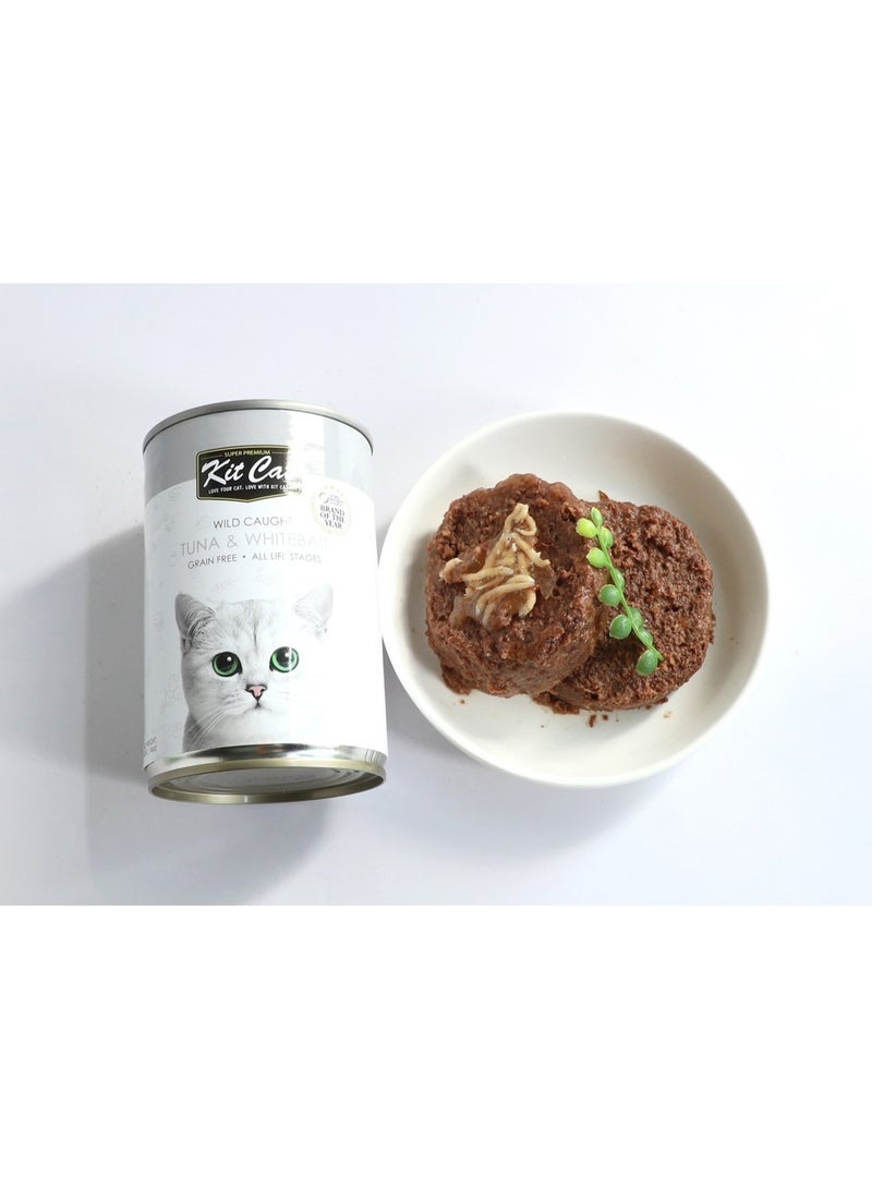 Kit Cat Atlantic Tuna with Whitebait Canned Cat Food – 400g x 24 Cans - Image 3